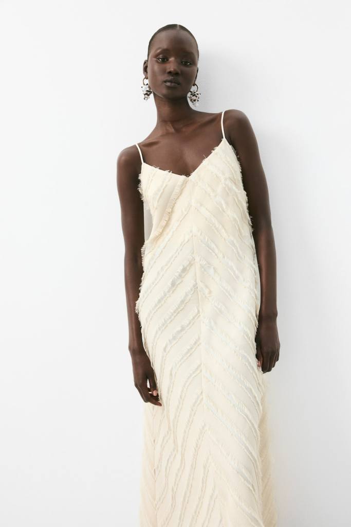 Robe longue crème H&M